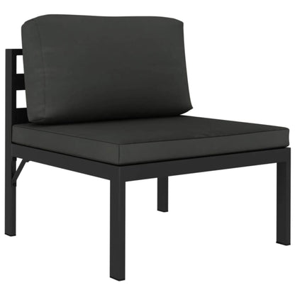 7 Piece Patio Lounge Set with Cushions Aluminum Anthracite
