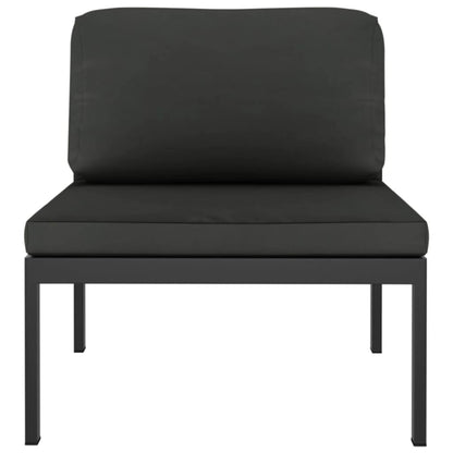 7 Piece Patio Lounge Set with Cushions Aluminum Anthracite