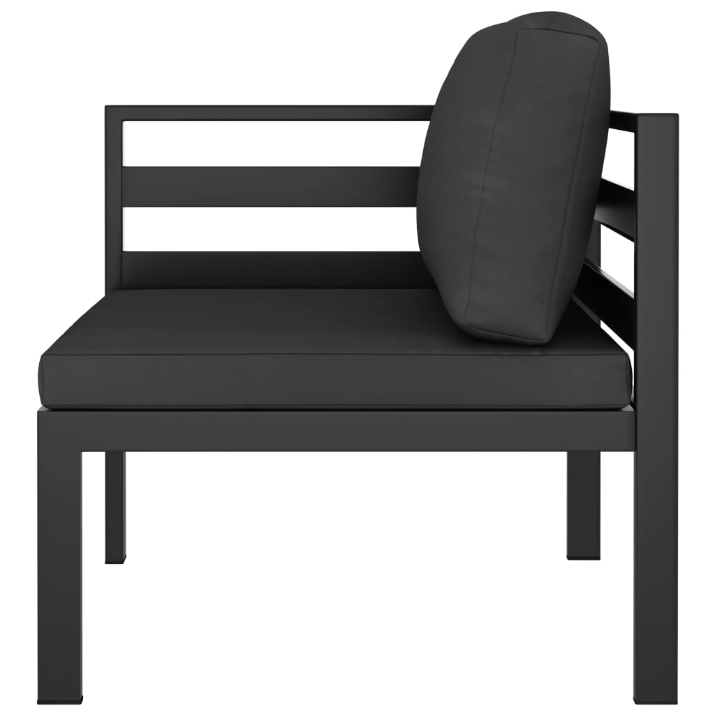 7 Piece Patio Lounge Set with Cushions Aluminum Anthracite