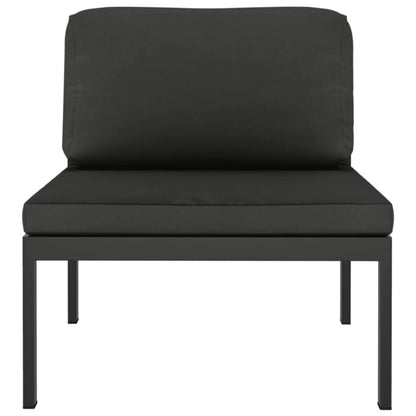 10 Piece Patio Lounge Set with Cushions Aluminum Anthracite