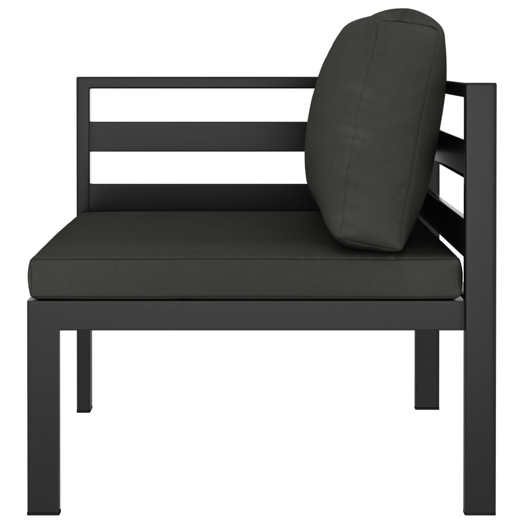 11 Piece Patio Lounge Set with Cushions Aluminum Anthracite