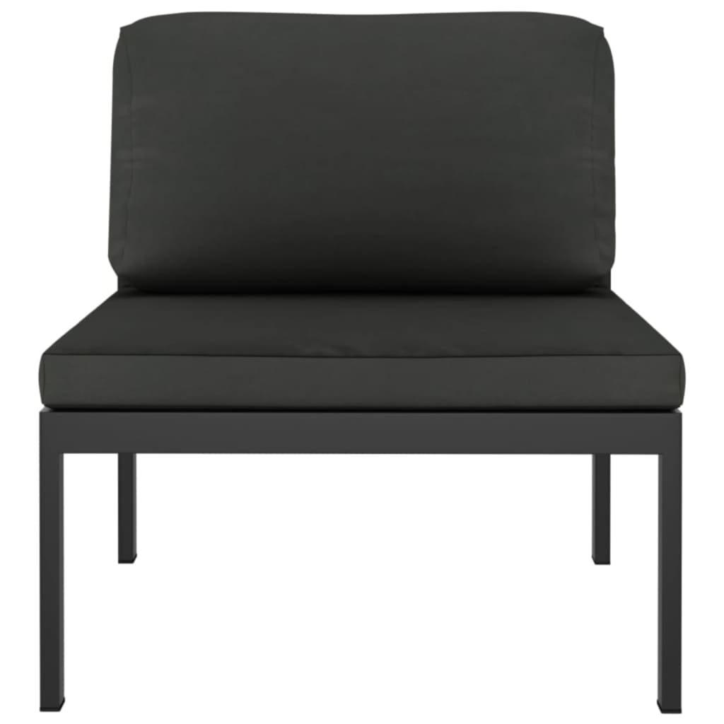 11 Piece Patio Lounge Set with Cushions Aluminum Anthracite