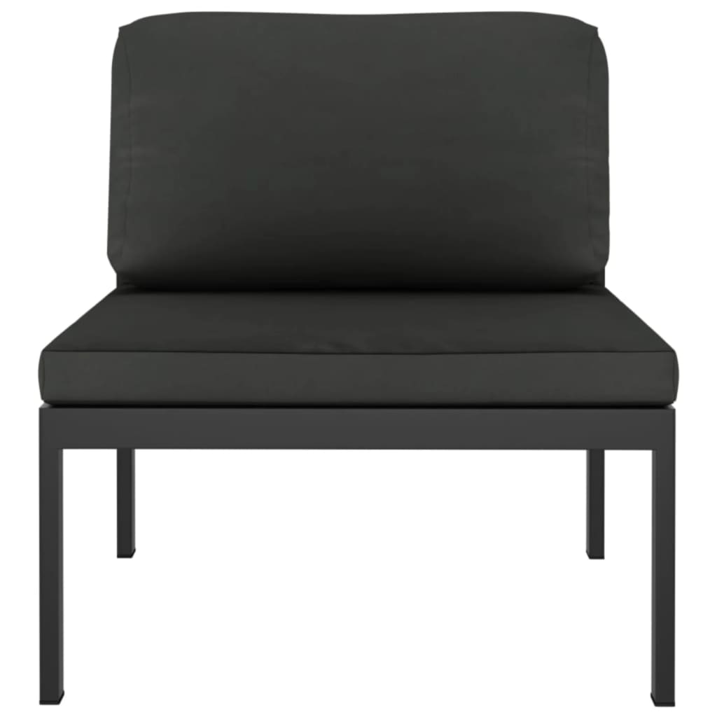10 Piece Patio Lounge Set with Cushions Aluminum Anthracite