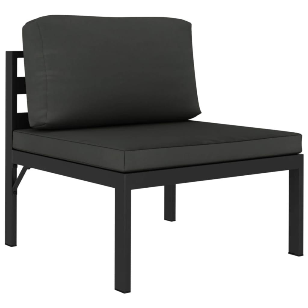11 Piece Patio Lounge Set with Cushions Aluminum Anthracite
