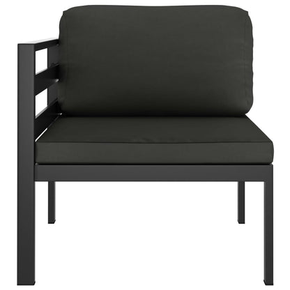 8 Piece Patio Lounge Set with Cushions Aluminum Anthracite