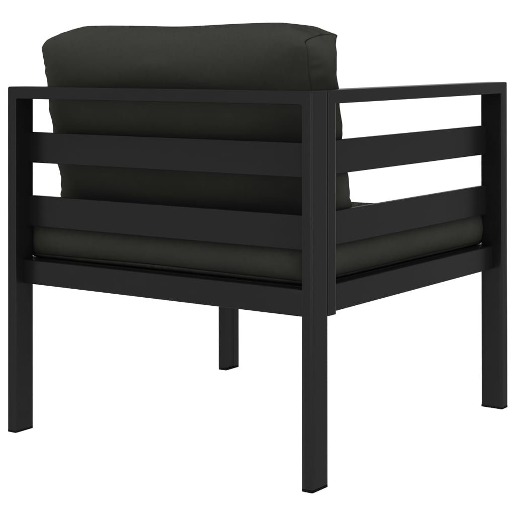 8 Piece Patio Lounge Set with Cushions Aluminum Anthracite