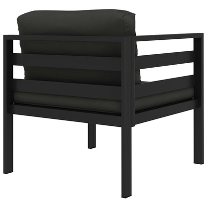 8 Piece Patio Lounge Set with Cushions Aluminum Anthracite