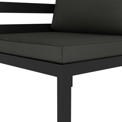 8 Piece Patio Lounge Set with Cushions Aluminum Anthracite