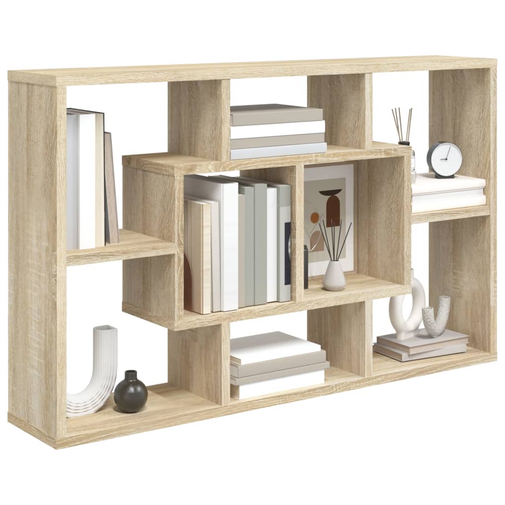 Wall Shelf Sonoma Oak 85x16x52.5 cm Engineered Wood