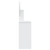 Dressing Table with Mirror High Gloss White 86.5x35x136 cm