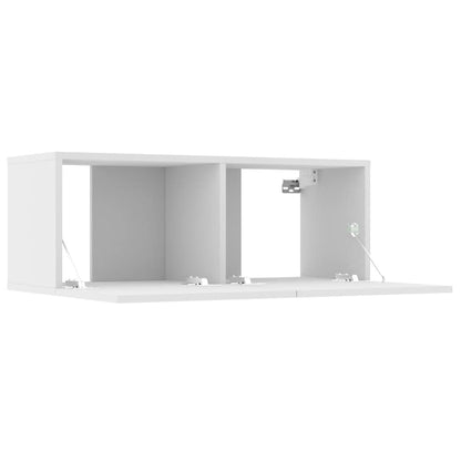 2 Piece TV Cabinet Set White 80x30x30 cm Engineered Wood