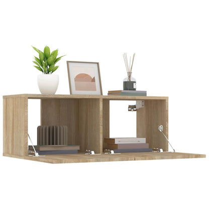 2 Piece TV Cabinet Set Sonoma Oak 80x30x30 cm Engineered Wood