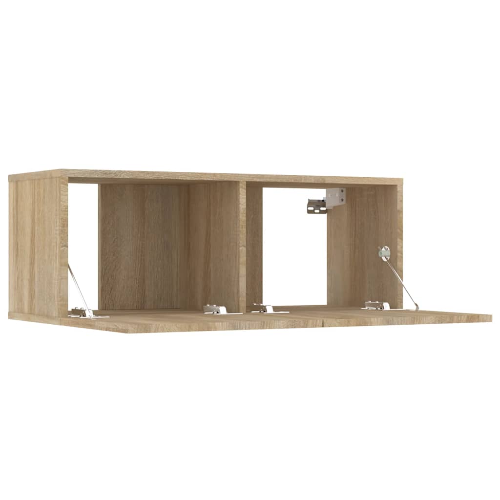 2 Piece TV Cabinet Set Sonoma Oak 80x30x30 cm Engineered Wood