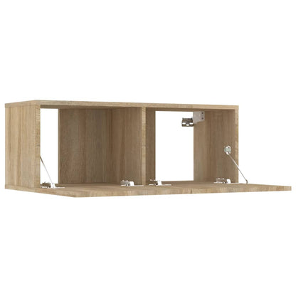 2 Piece TV Cabinet Set Sonoma Oak 80x30x30 cm Engineered Wood