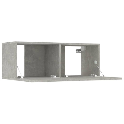 2 Piece TV Cabinet Set Concrete Grey 80x30x30 cm Engineered Wood