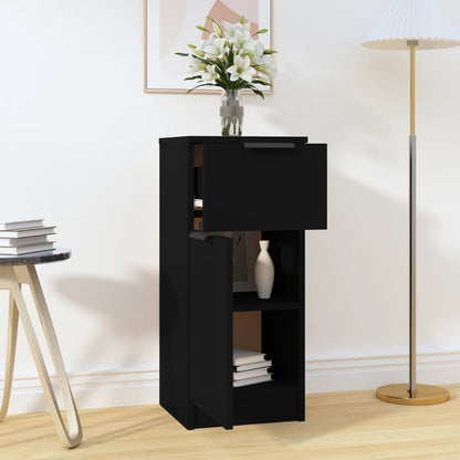 Sideboard Black 30x30x70 cm Engineered Wood