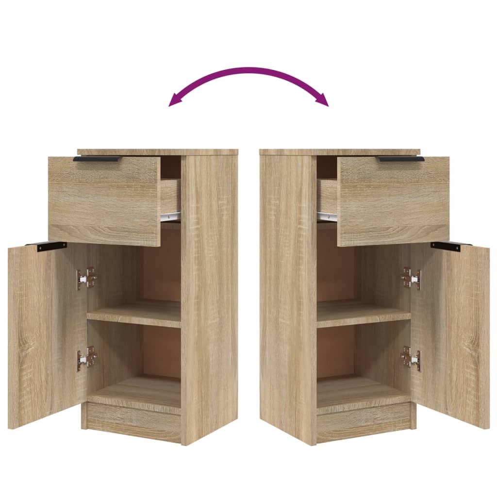 Sideboards 2 pcs Sonoma Oak 30x30x70 cm Engineered Wood