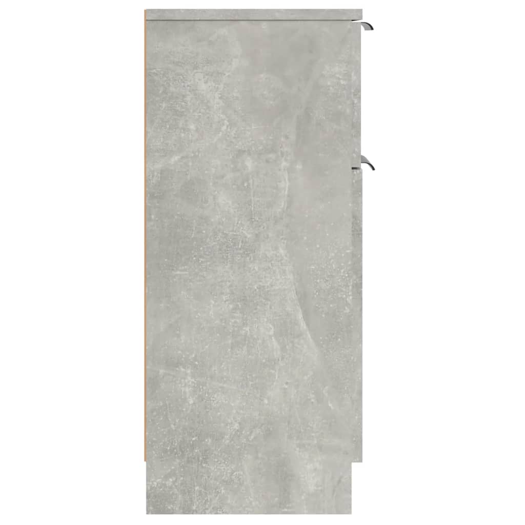 Sideboards 2 pcs Concrete Grey 30x30x70 cm Engineered Wood