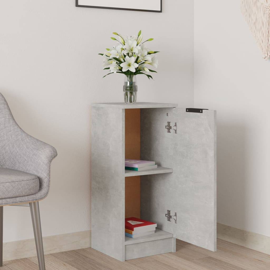 Sideboard Concrete Grey 30x30x70 cm Engineered Wood