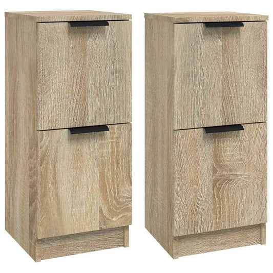 Sideboards 2 pcs Sonoma Oak 30x30x70 cm Engineered Wood
