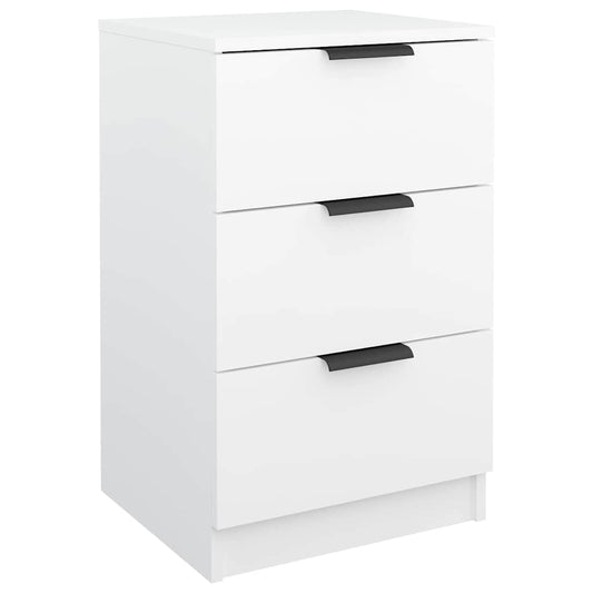 Bedside Cabinet White 40x36x65 cm