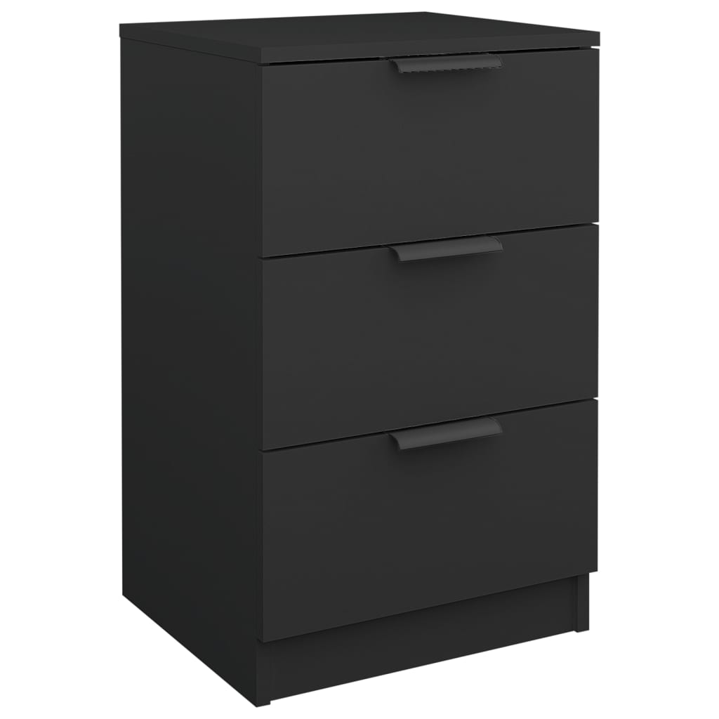 Bedside Cabinet Black 40x36x65 cm