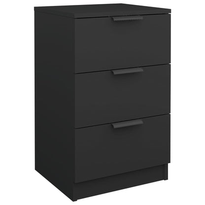 Bedside Cabinet Black 40x36x65 cm