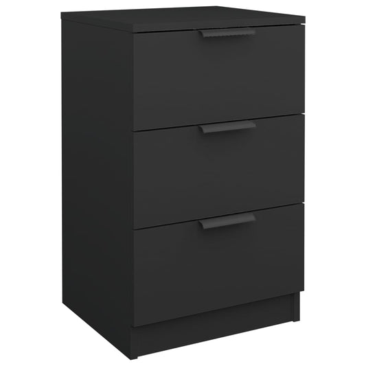 Bedside Cabinet Black 40x36x65 cm