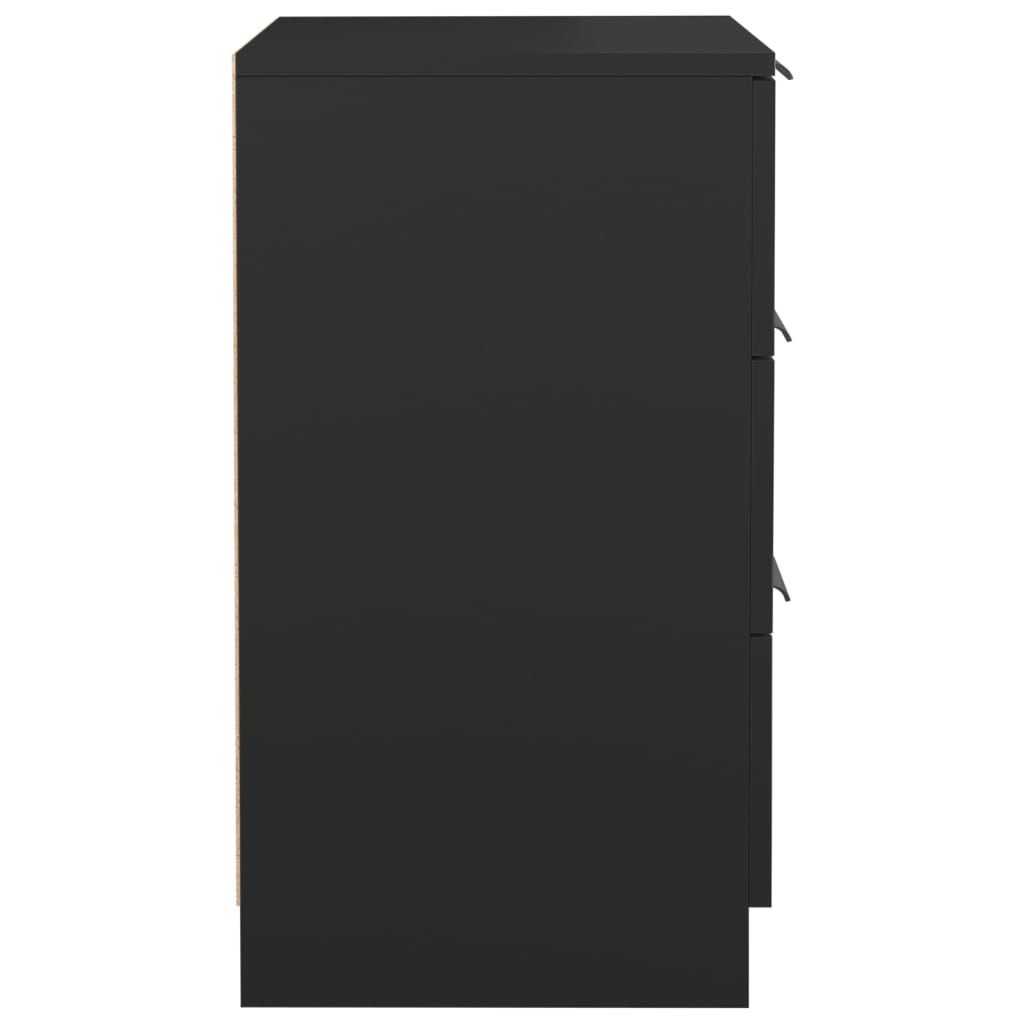 Bedside Cabinet Black 40x36x65 cm