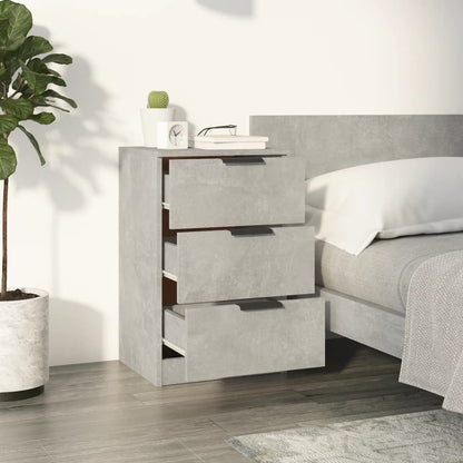 Bedside Cabinet Concrete Grey 40x36x65 cm