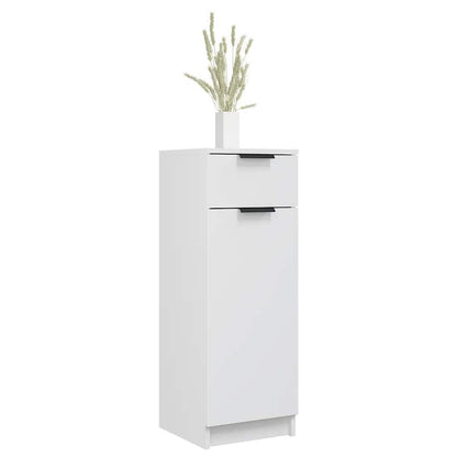 Bathroom Cabinet White 32x33.5x90 cm Engineered Wood
