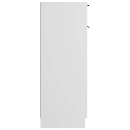 Bathroom Cabinet White 32x33.5x90 cm Engineered Wood