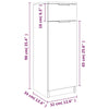 Bathroom Cabinet White 32x34x90 cm Engineered Wood