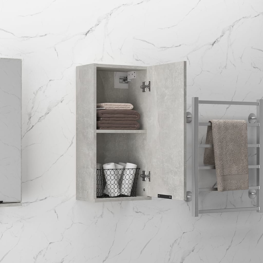 Wall-mounted Bathroom Cabinet Concrete Grey 32x20x67 cm