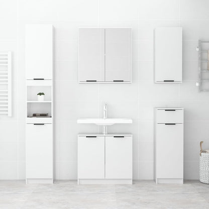 Wall-mounted Bathroom Cabinet High Gloss White 32x20x67 cm