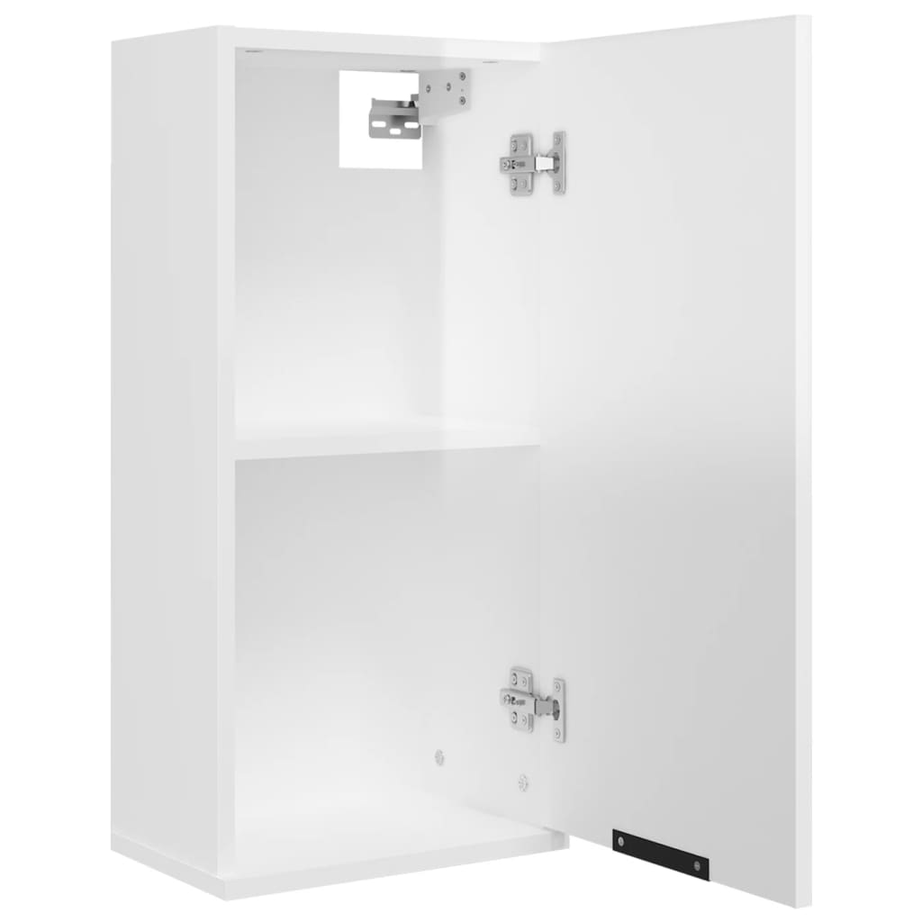 Wall-mounted Bathroom Cabinet High Gloss White 32x20x67 cm