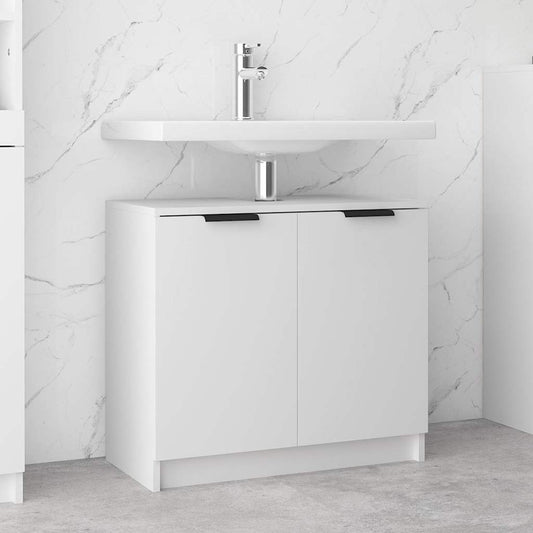 Bathroom Cabinet White 64.5x33.5x59 cm Engineered Wood