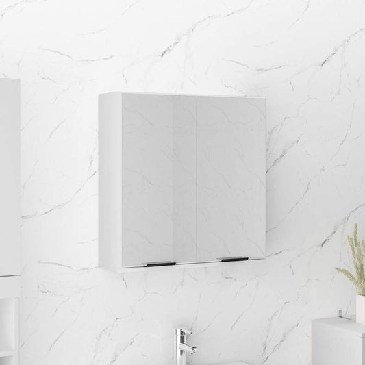 Bathroom Mirror Cabinet | White | Engineered wood | Medium
