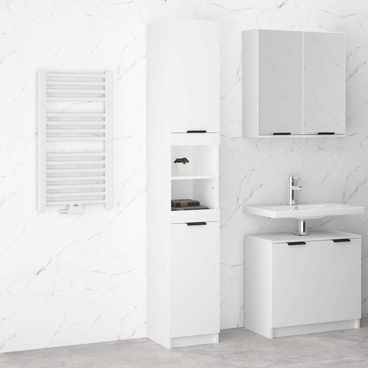 Bathroom Cabinet | White | Engineered Wood | Tall | Bathroom Cabinet
