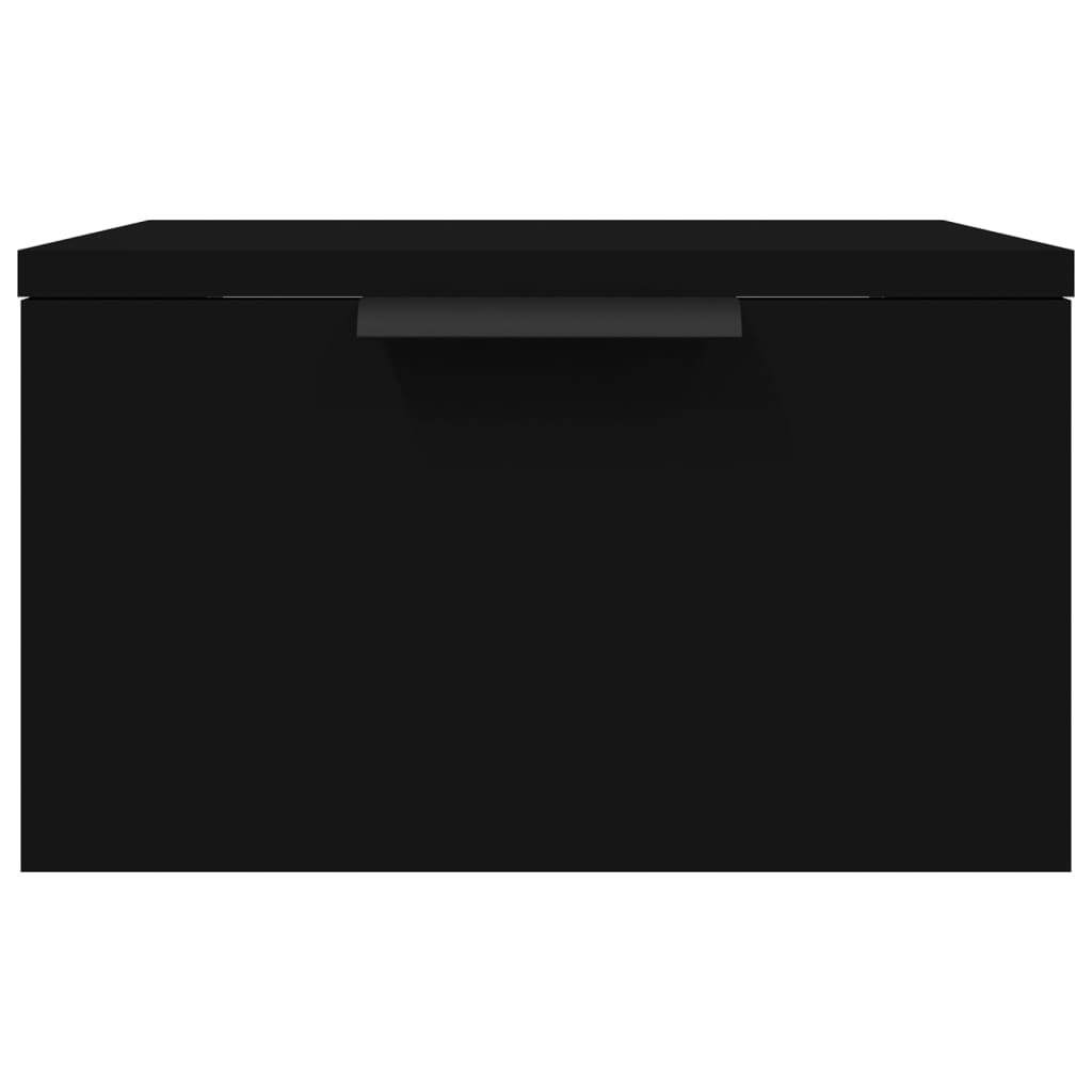 Wall-mounted Bedside Cabinet Black 34x30x20 cm