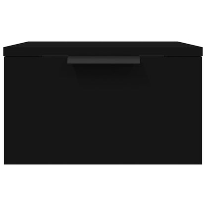 Wall-mounted Bedside Cabinet Black 34x30x20 cm