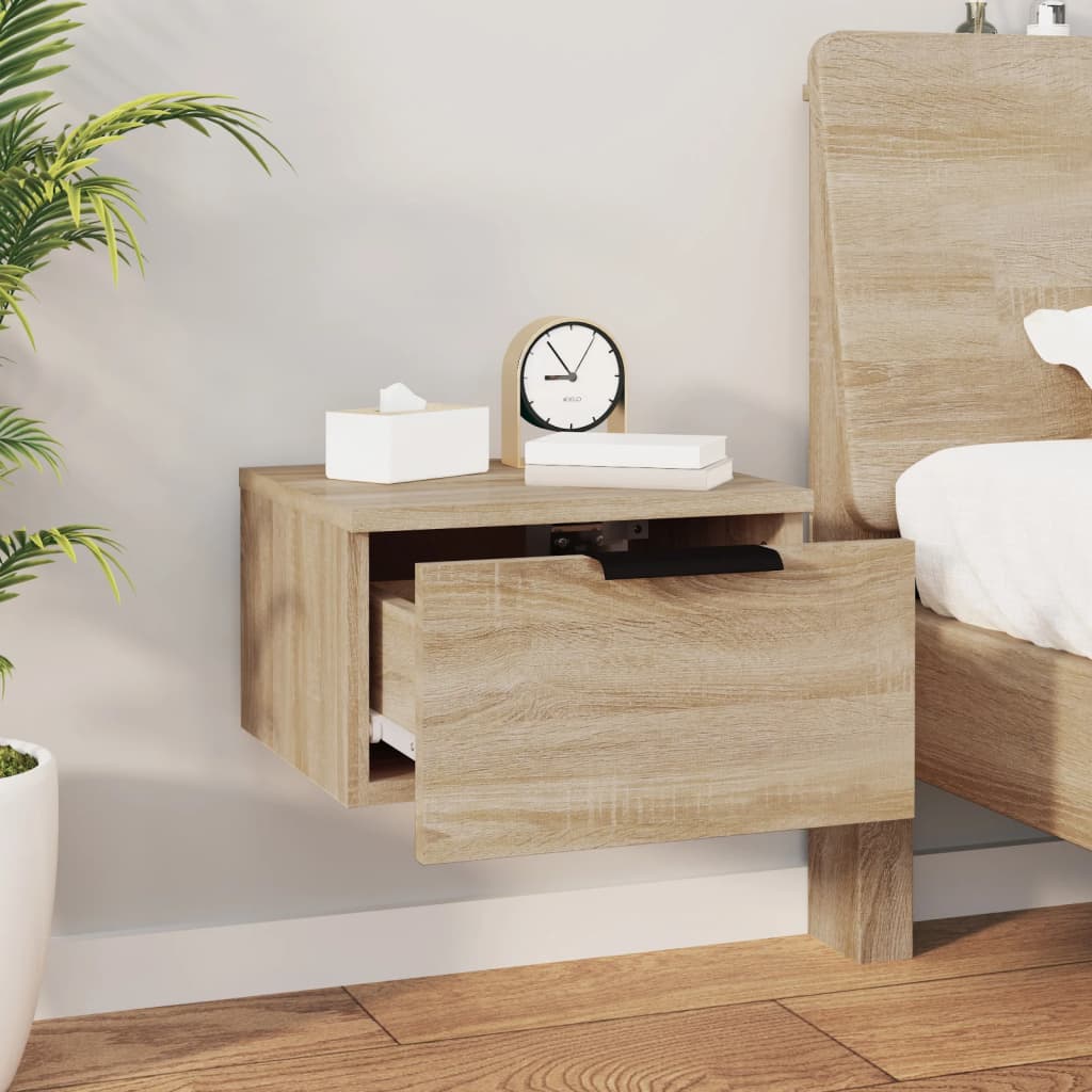 Wall-mounted Bedside Cabinet Sonoma Oak 34x30x20 cm