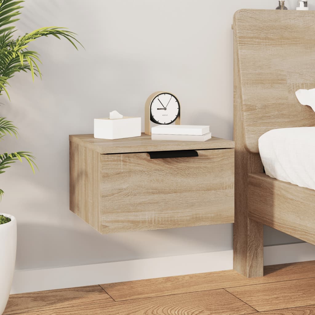 Wall-mounted Bedside Cabinet Sonoma Oak 34x30x20 cm