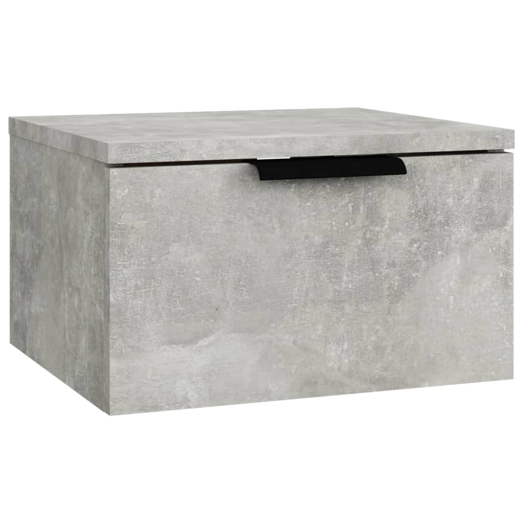 Wall-mounted Bedside Cabinet Concrete Grey 34x30x20 cm