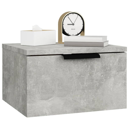 Wall-mounted Bedside Cabinet Concrete Grey 34x30x20 cm