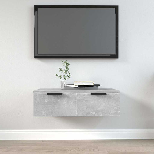 Wall Cabinet | Concrete grey | Engineered wood | 68x30x20 cm