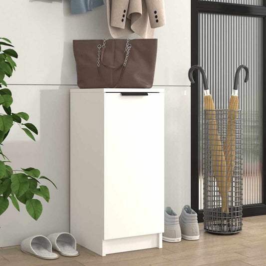 Shoe Cabinet | White | Engineered wood | Compact | Shoe Cabinet