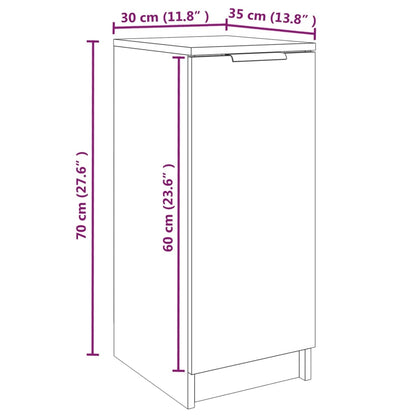 Shoe Cabinet Concrete Grey 30x35x70 cm Engineered Wood