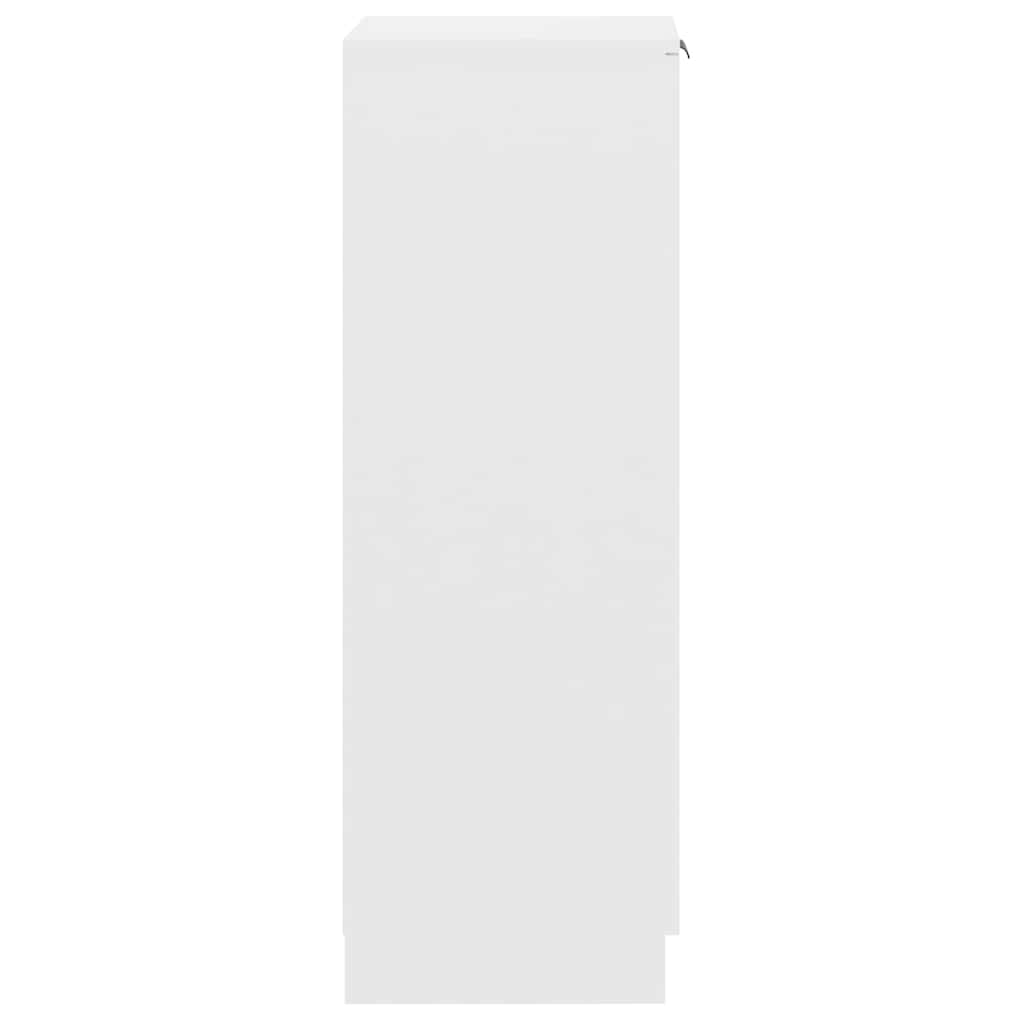 Shoe Cabinet White 30x35x100 cm Engineered Wood