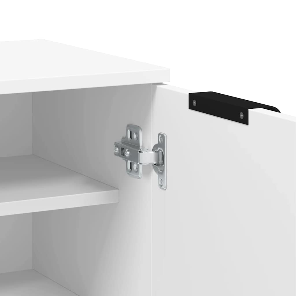 Shoe Cabinet White 59x35x100.5 cm Engineered Wood